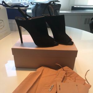 Miu Miu Black Suede Pump size 8.5-9